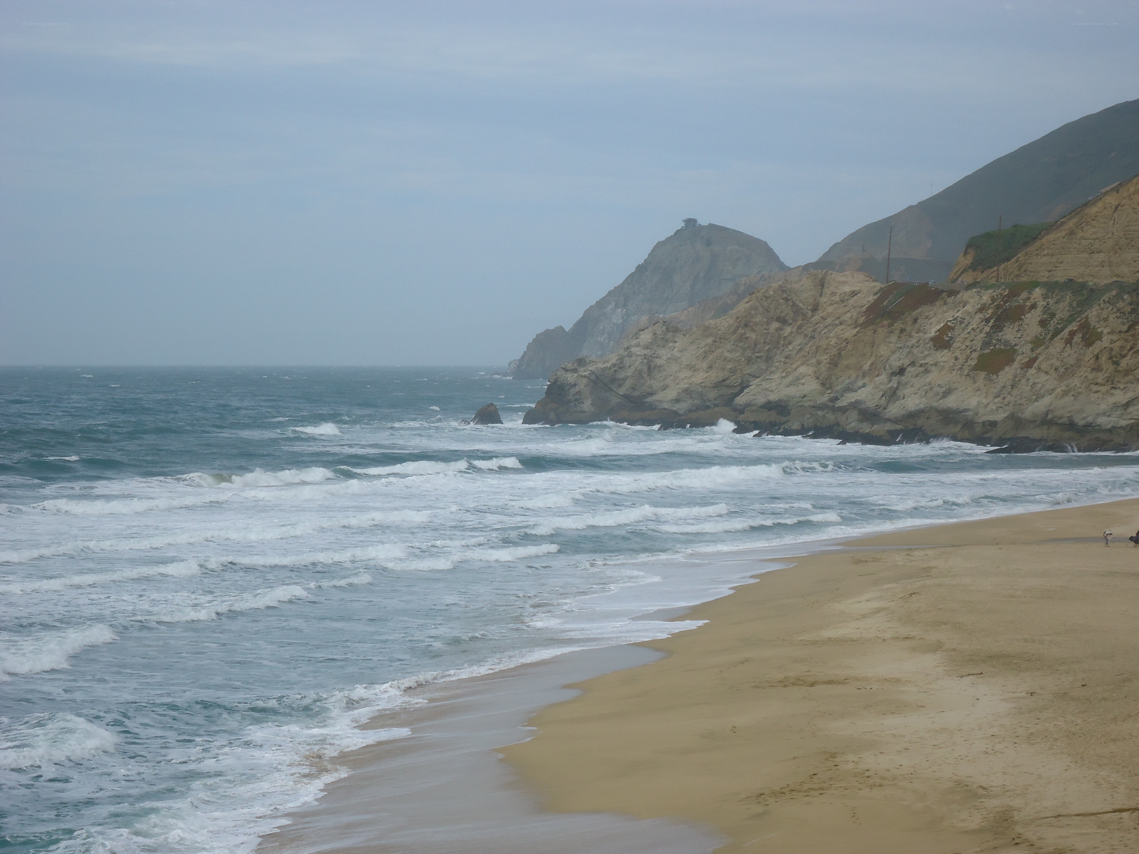 coastal cliffs and sandy beach