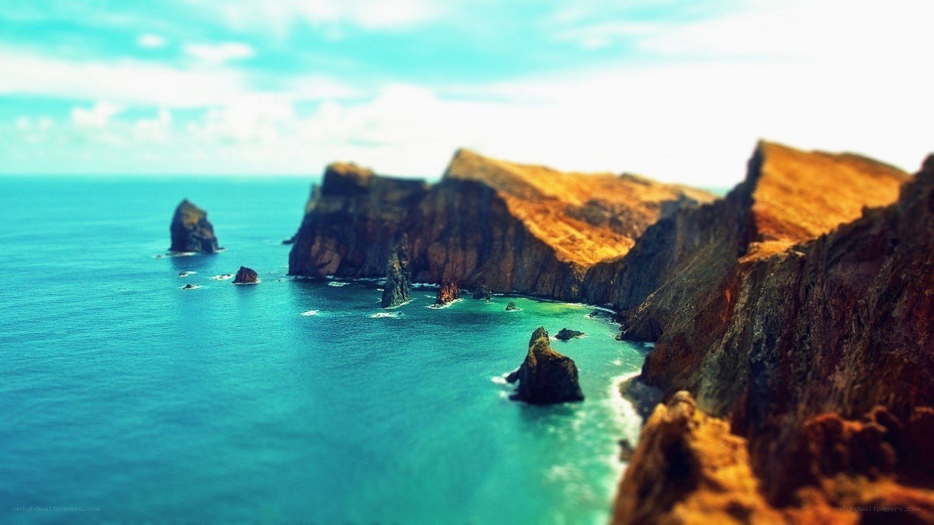 coastal cliffs and sea
