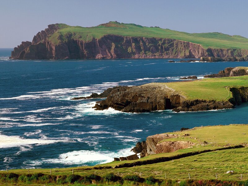 coastal cliffs and sea
