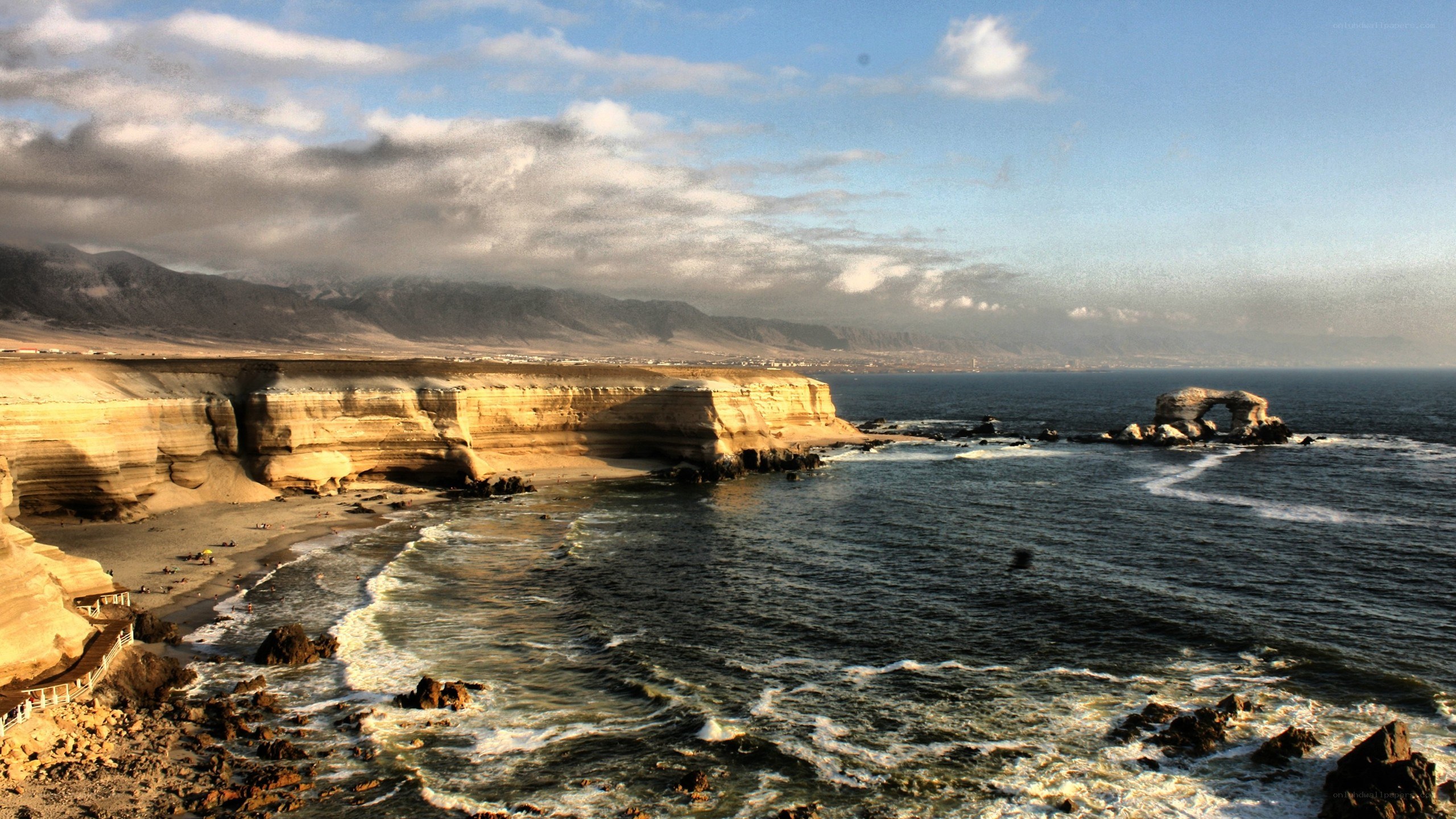 coastal cliffs and sea arch