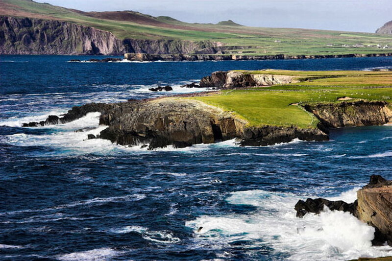 Coastal Cliffs and Sea — Blue, Dramatic