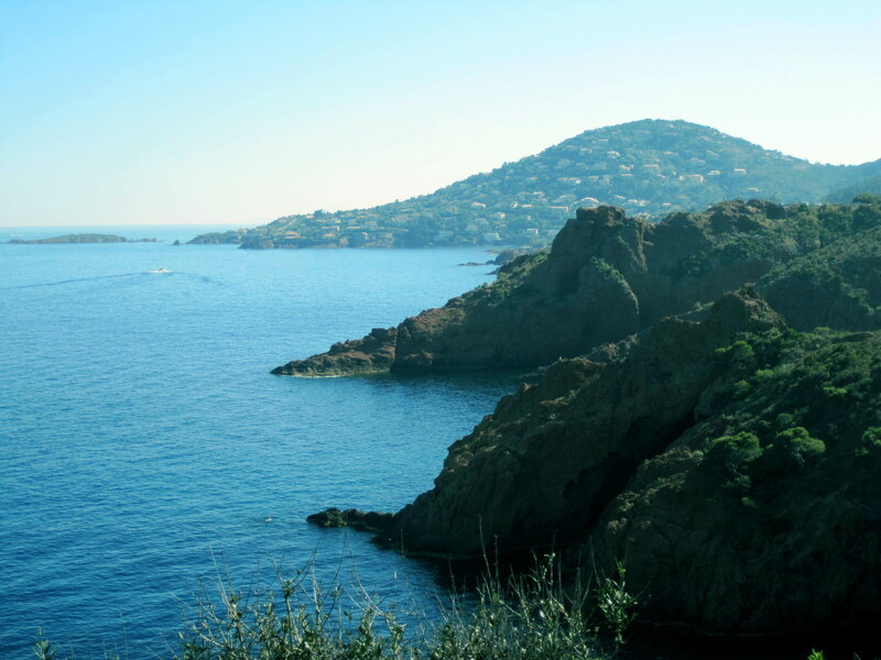 Coastal Cliffs and Sea — Blue, Serene, Afternoon, Photograph, Hill