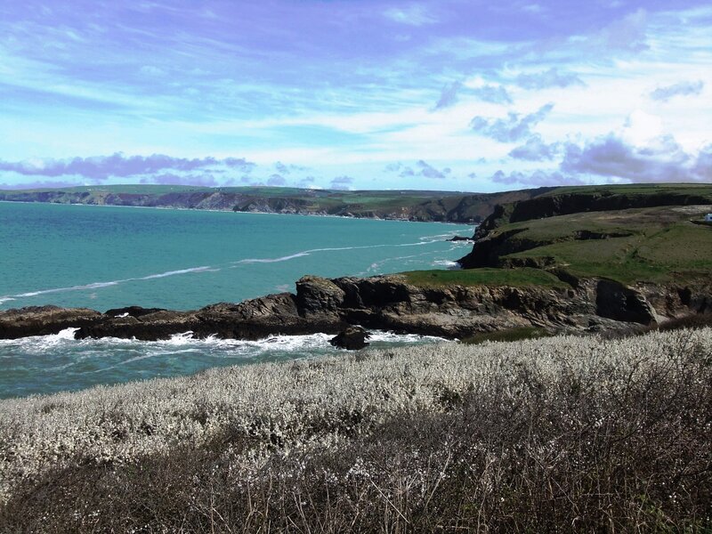 Coastal Cliffs and Sea — Blue, Serene