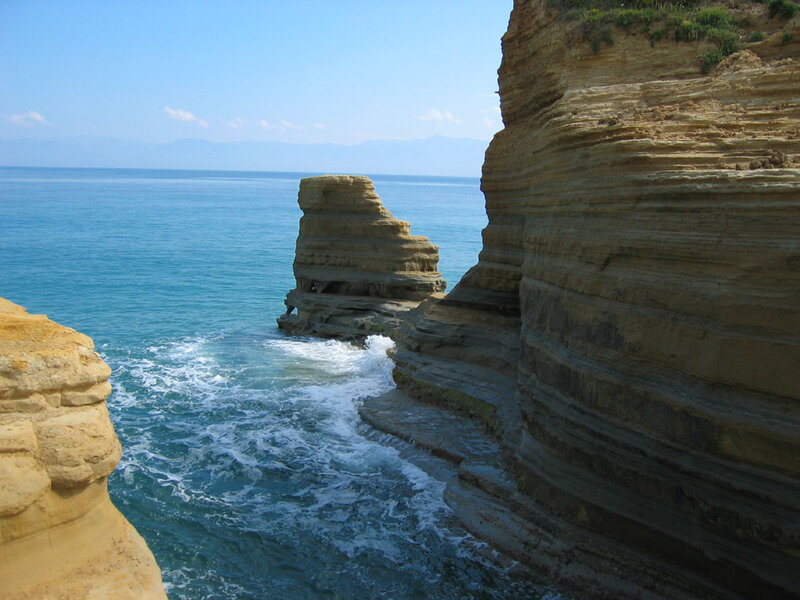 Coastal Cliffs and Sea — Blue
