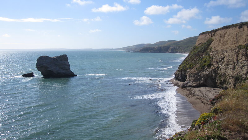 coastal cliffs and sea stack