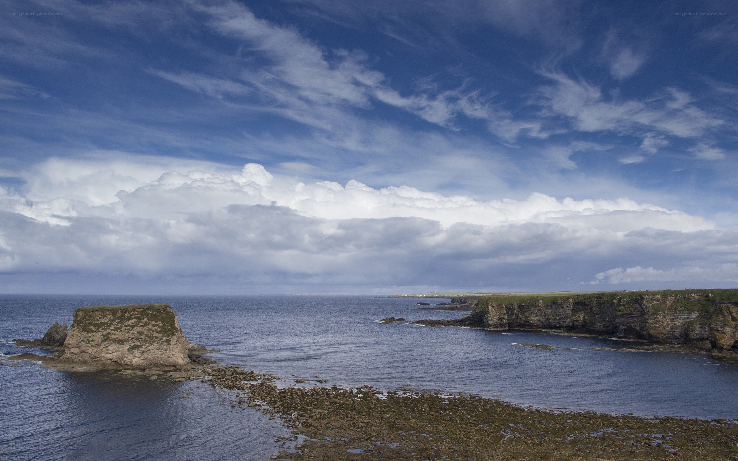 coastal cliffs and sea stacks