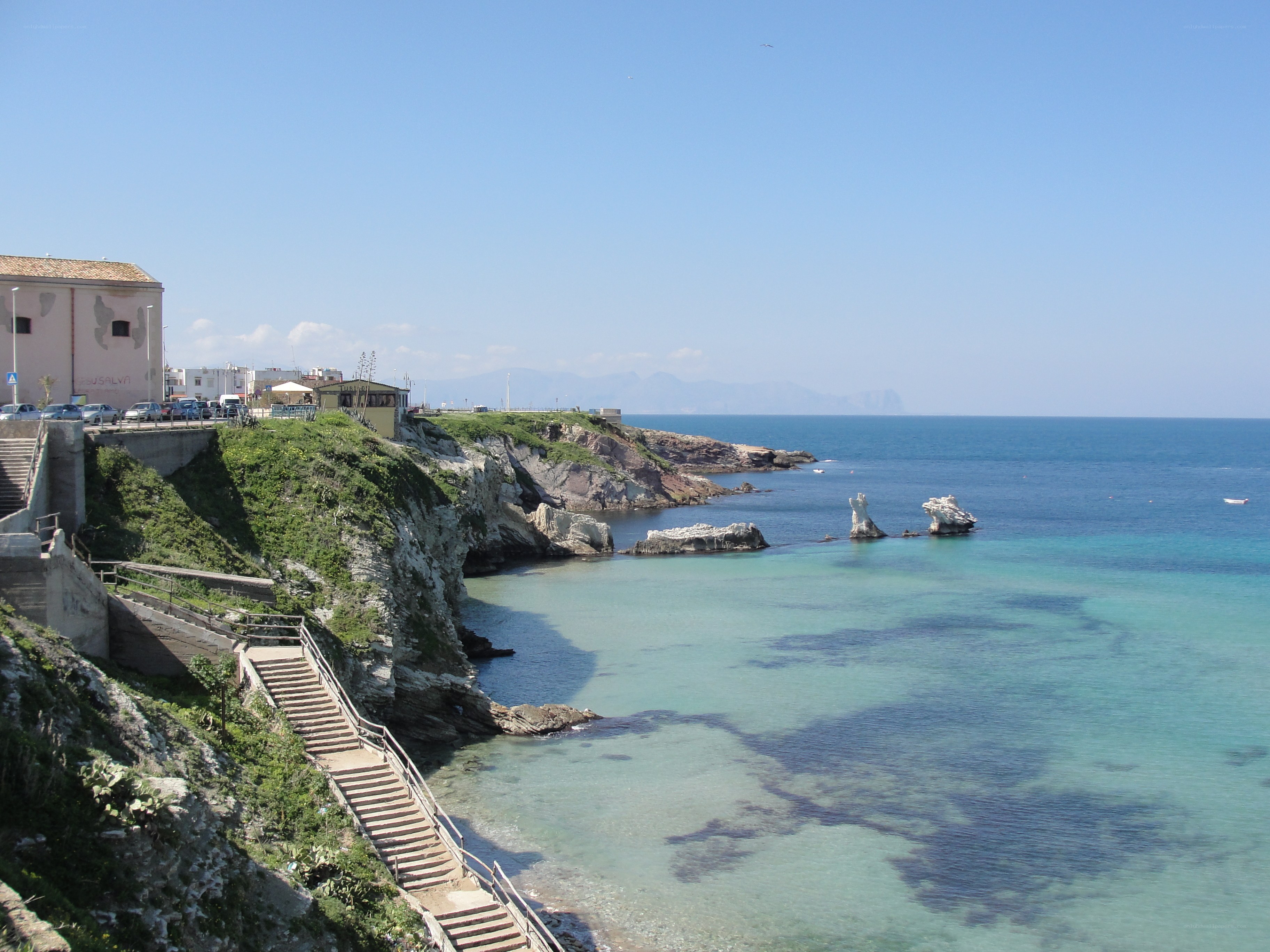 coastal cliffs and sea stacks