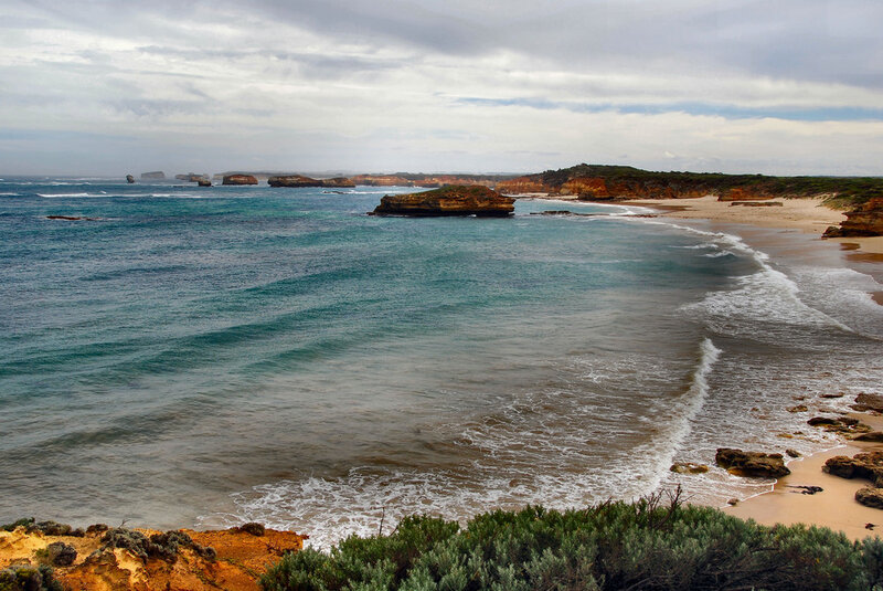 coastal cliffs and sea stacks