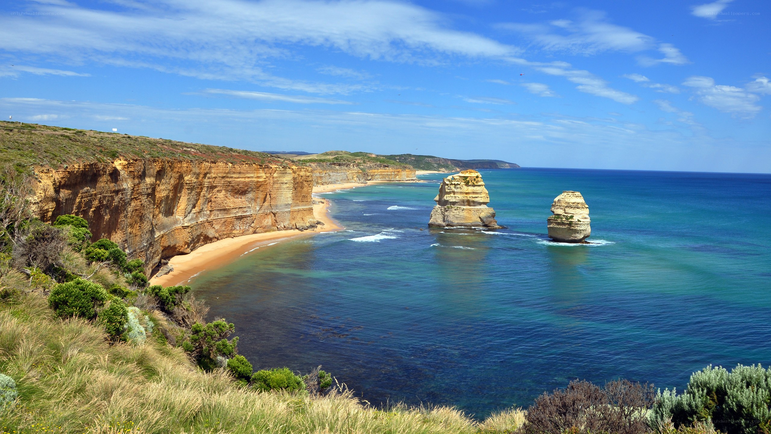 coastal cliffs and sea stacks