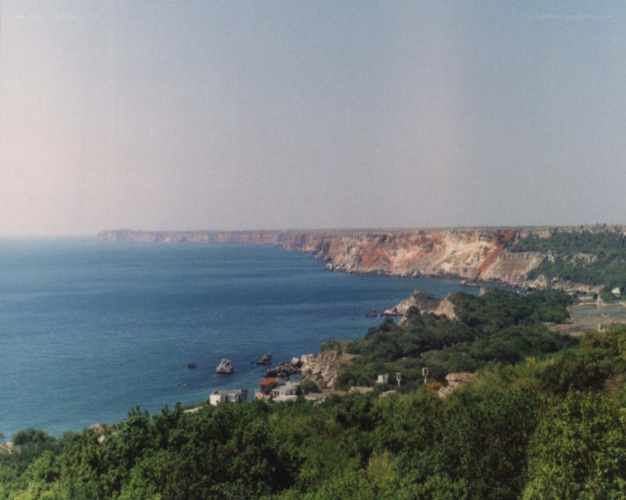 coastal cliffs and sea view