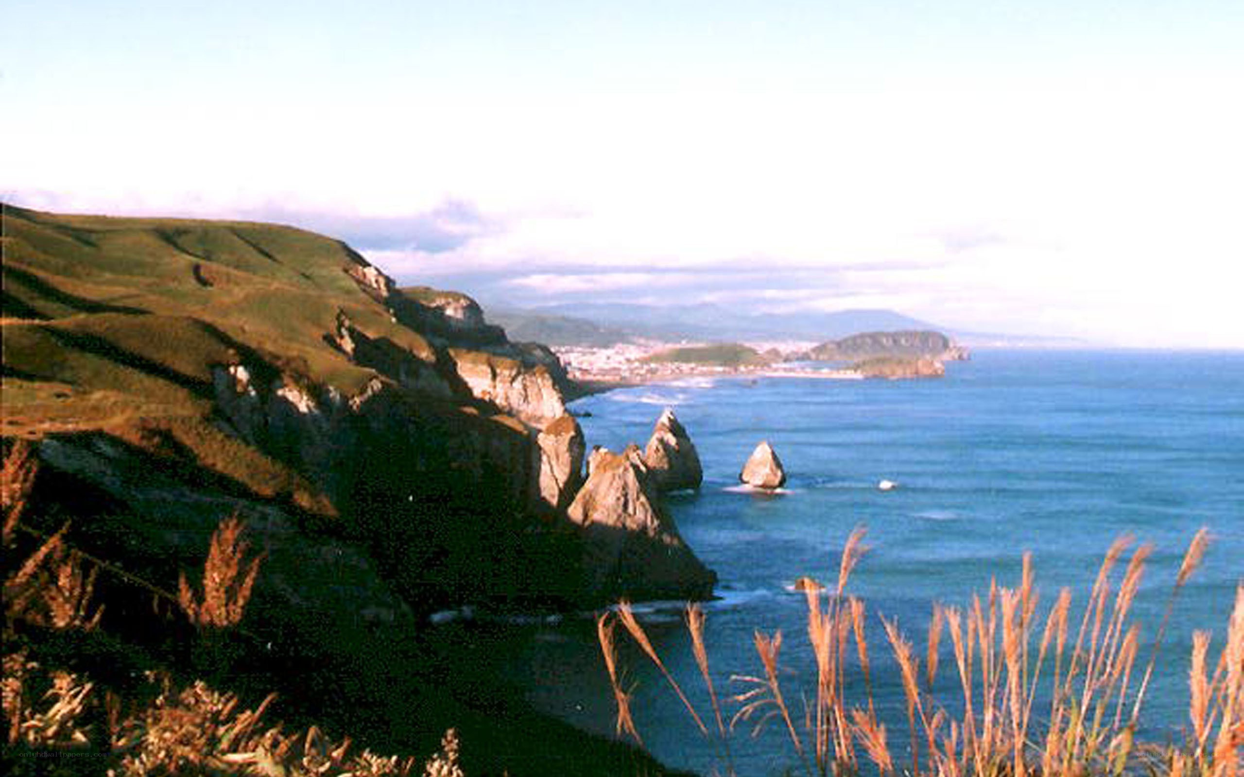 coastal cliffs and sea view