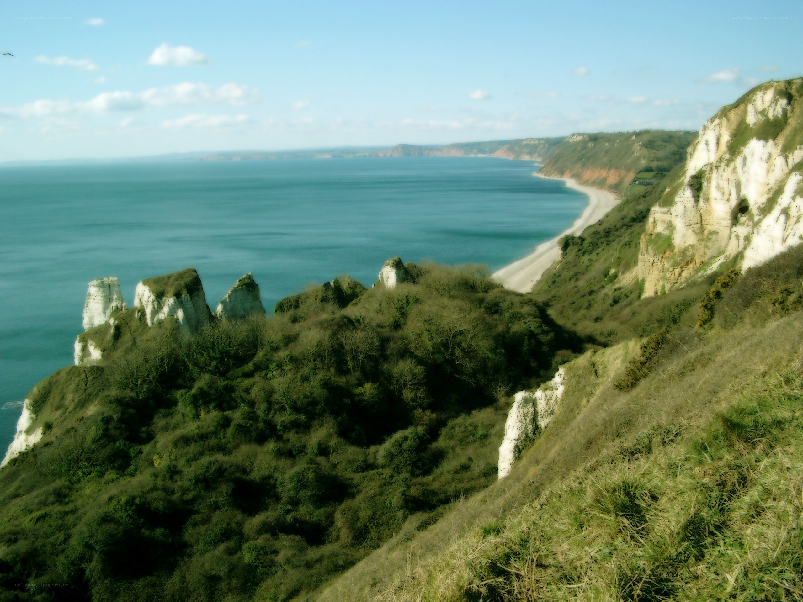 coastal cliffs and sea view