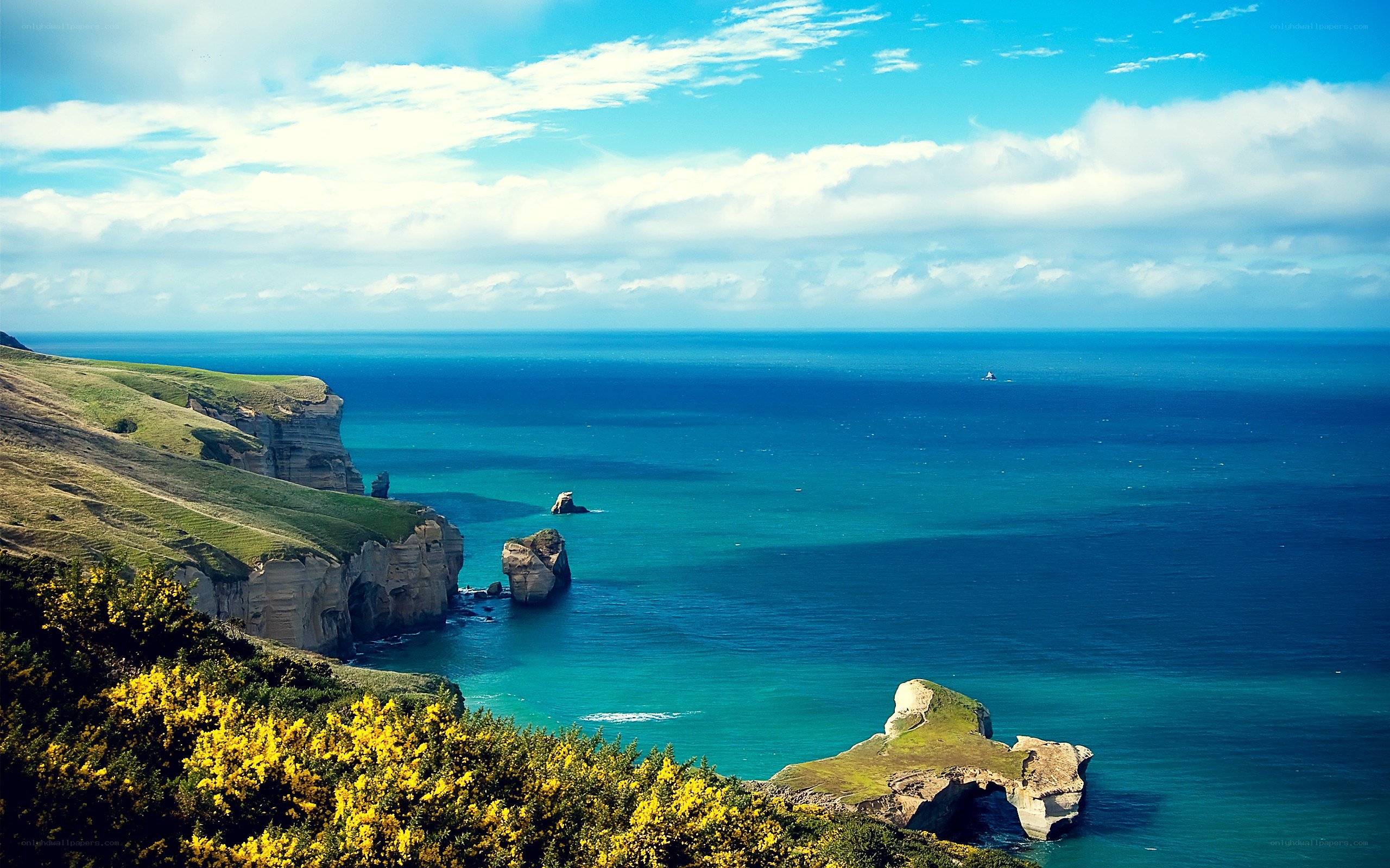 coastal cliffs and sea view