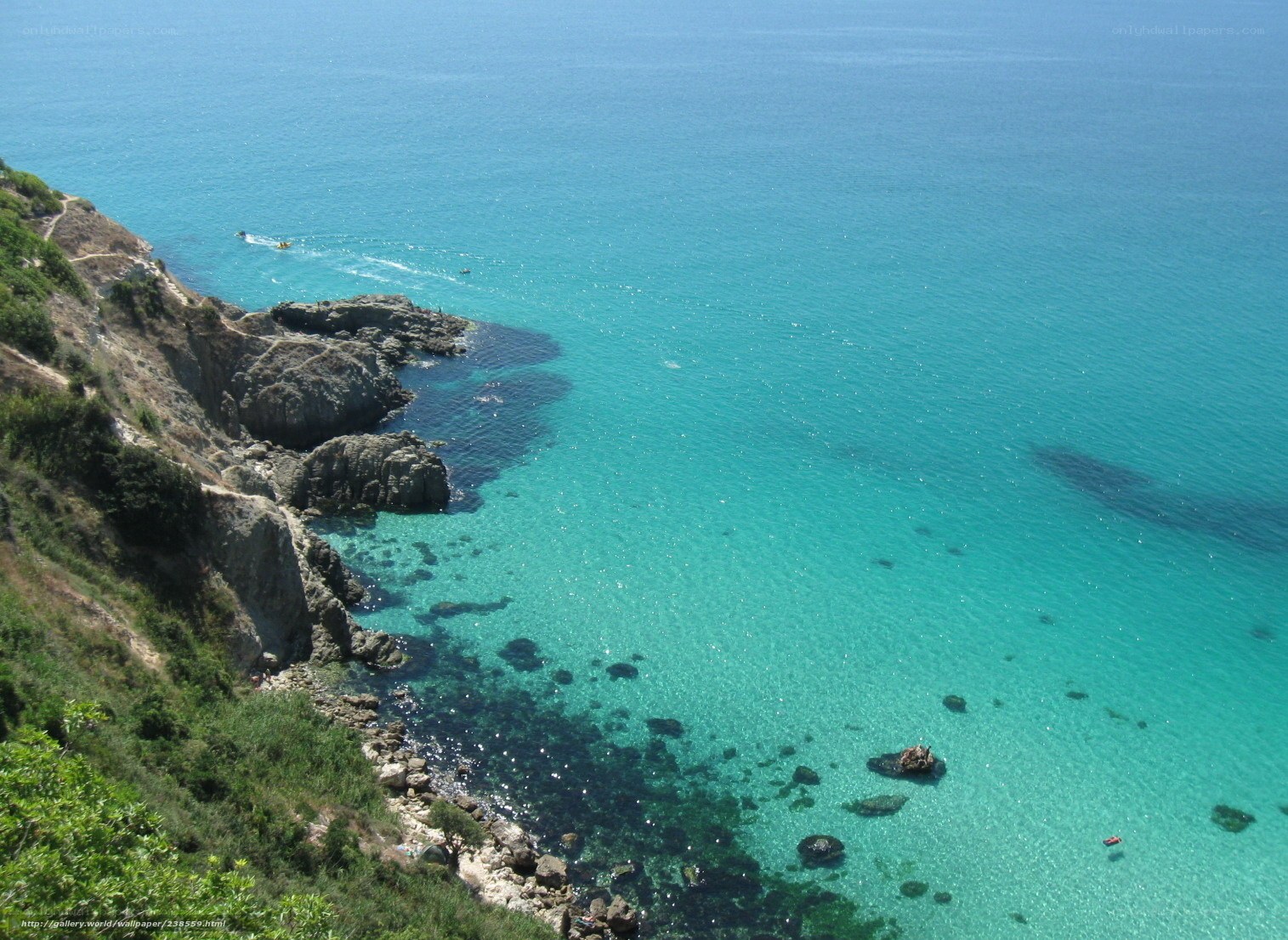 coastal cliffs and turquoise sea