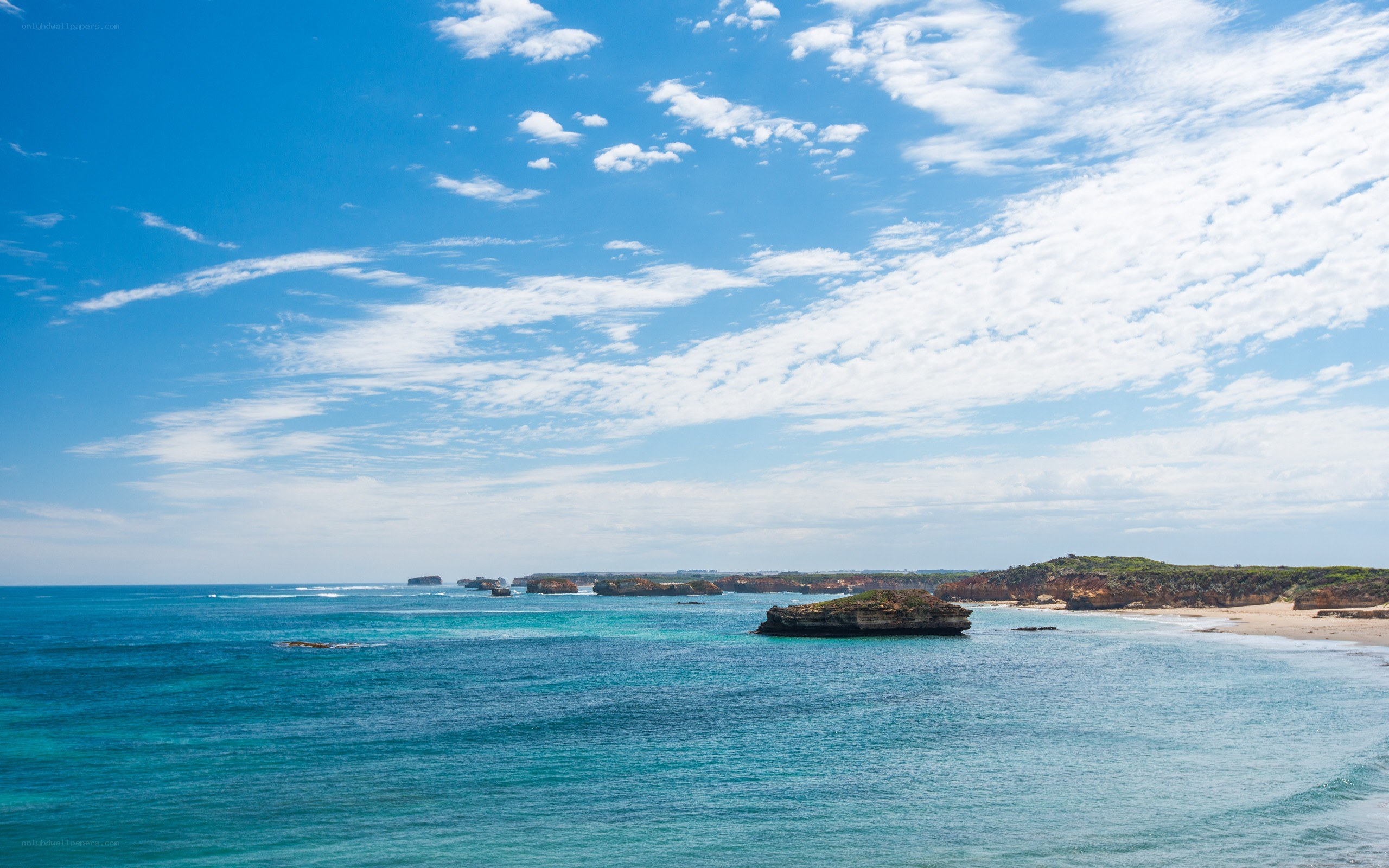 coastal cliffs and turquoise waters