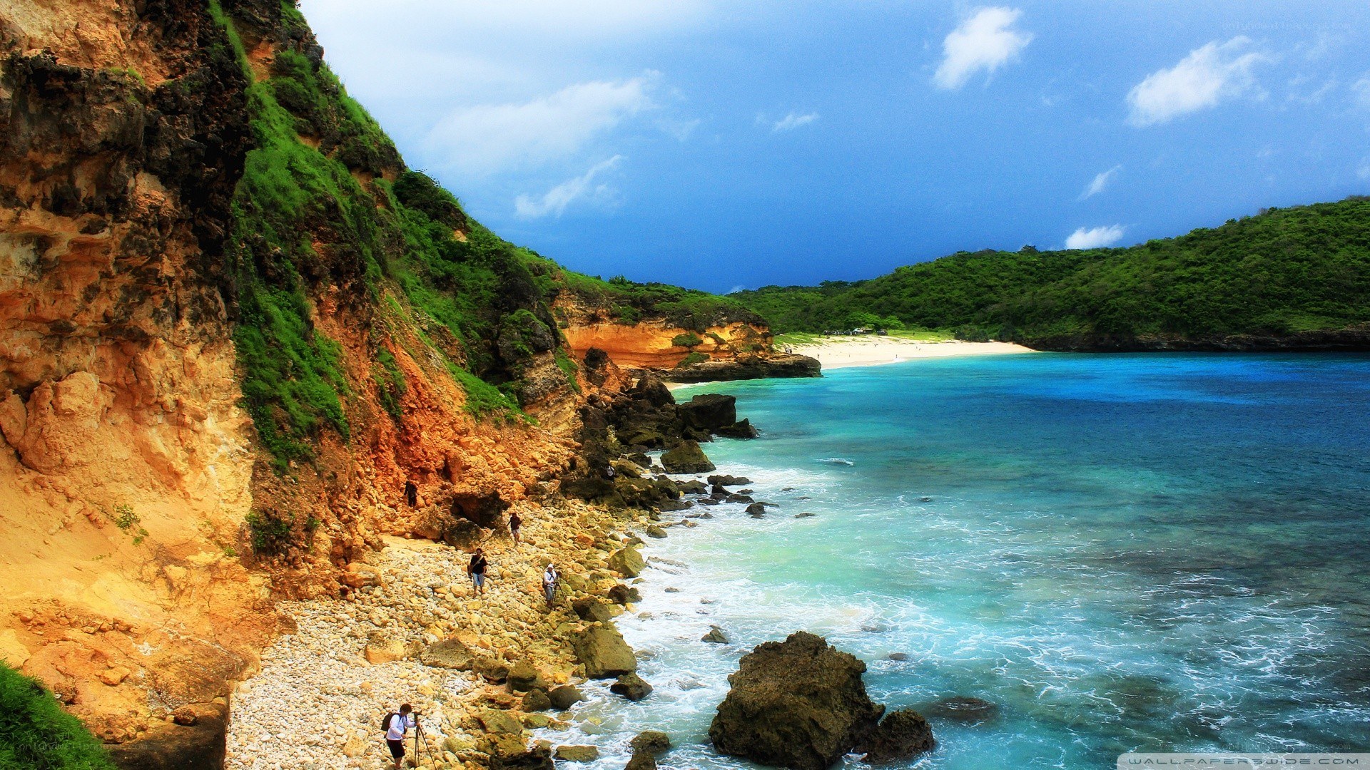 coastal cliffs and turquoise waters