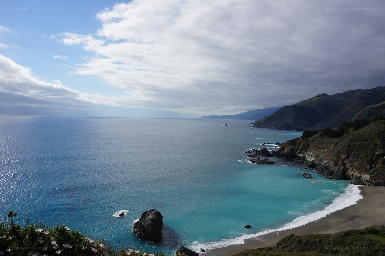 coastal cliffs and turquoise waters