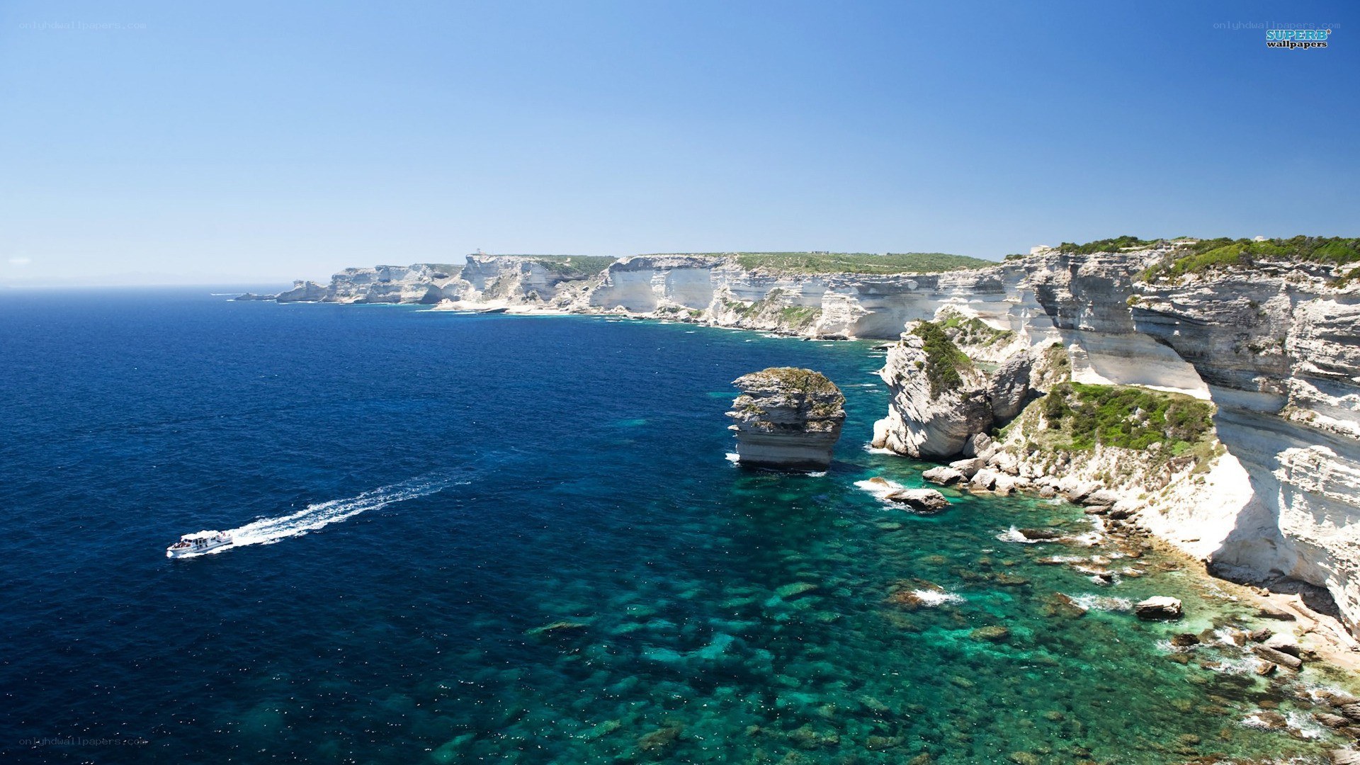 coastal cliffs and turquoise waters