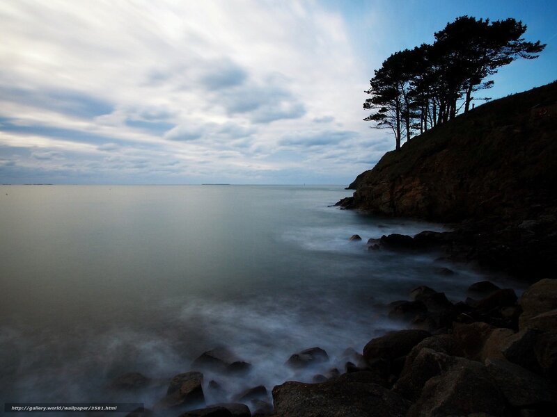 Coastal cliffs at dusk