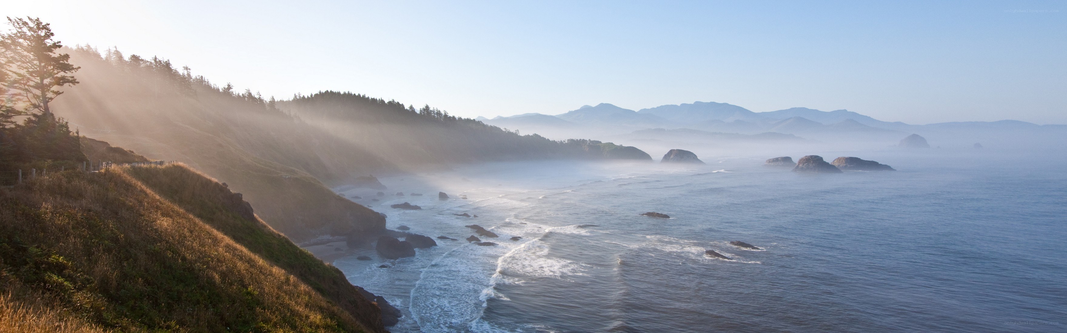 coastal cliffs at sunrise