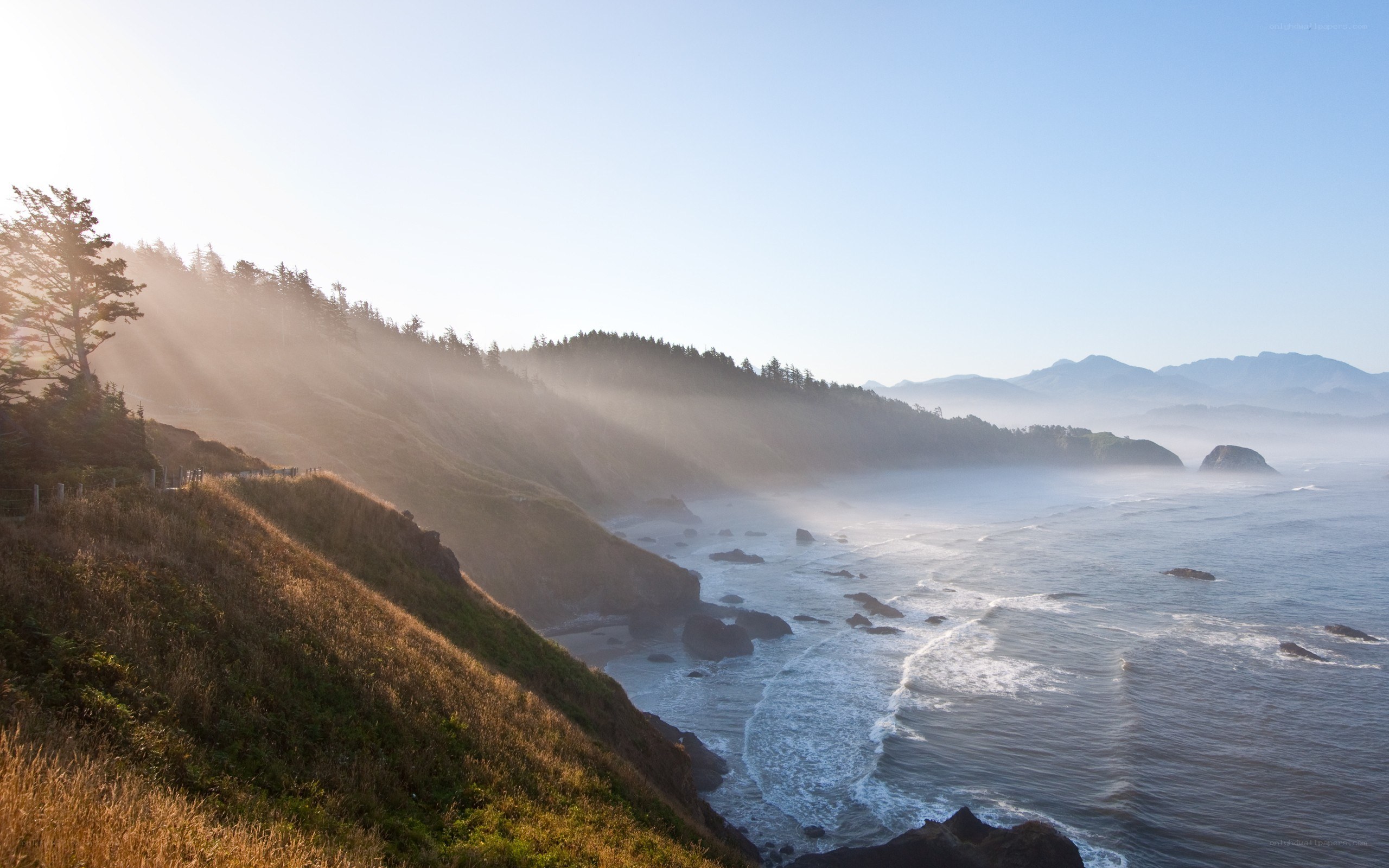 coastal cliffs at sunrise