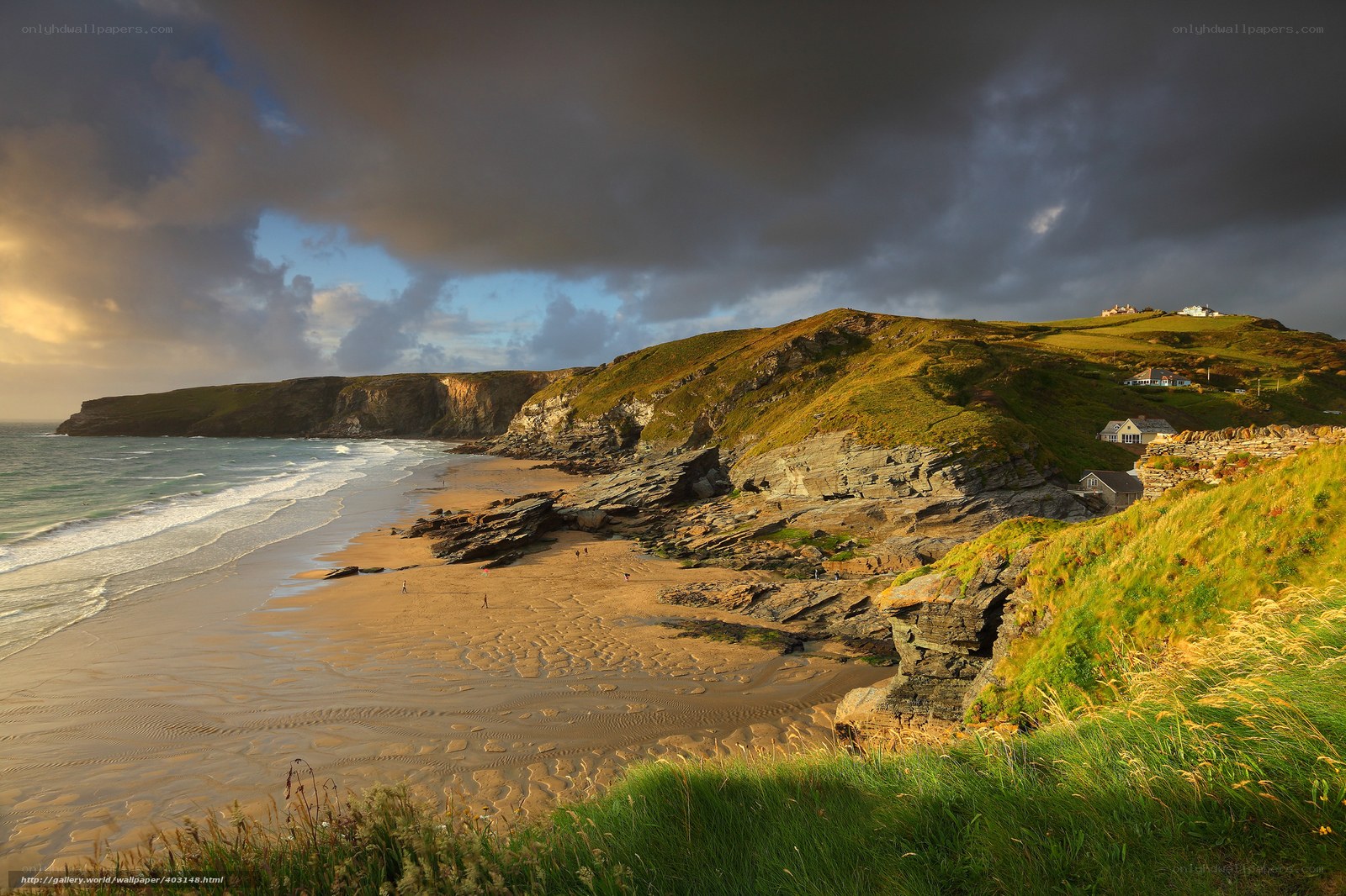 coastal cliffs at sunset