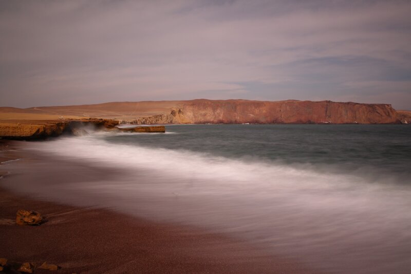 Coastal Cliffs at Sunset — Brown