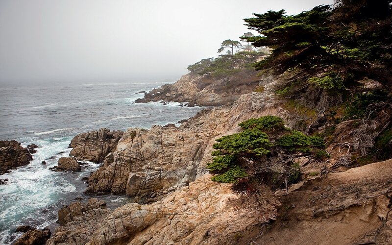 coastal cliffs with ocean view