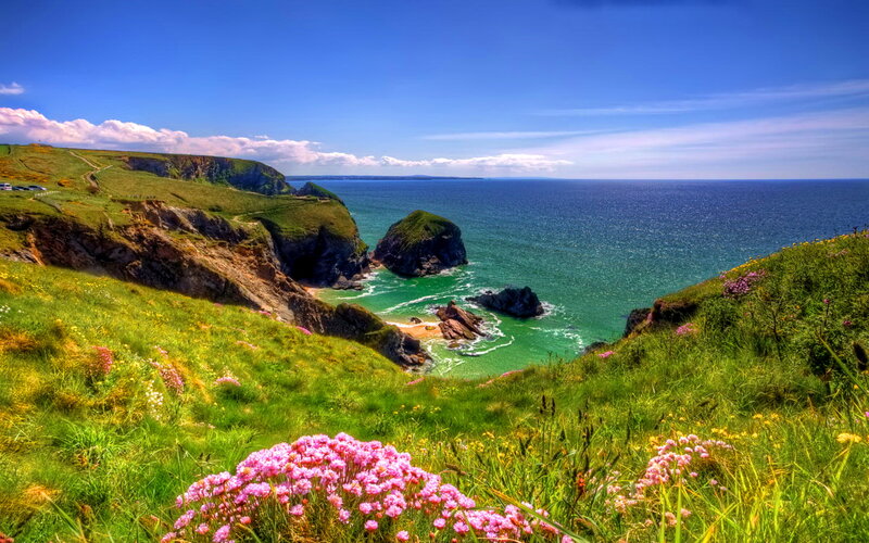 Coastal Cliffs with Sea