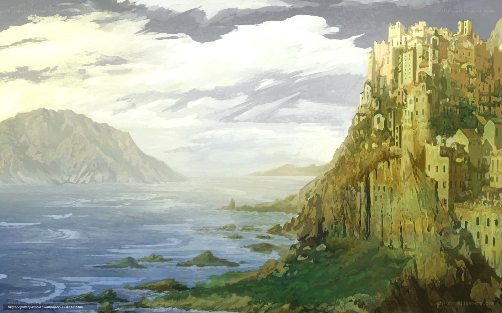 Coastal cliffside town