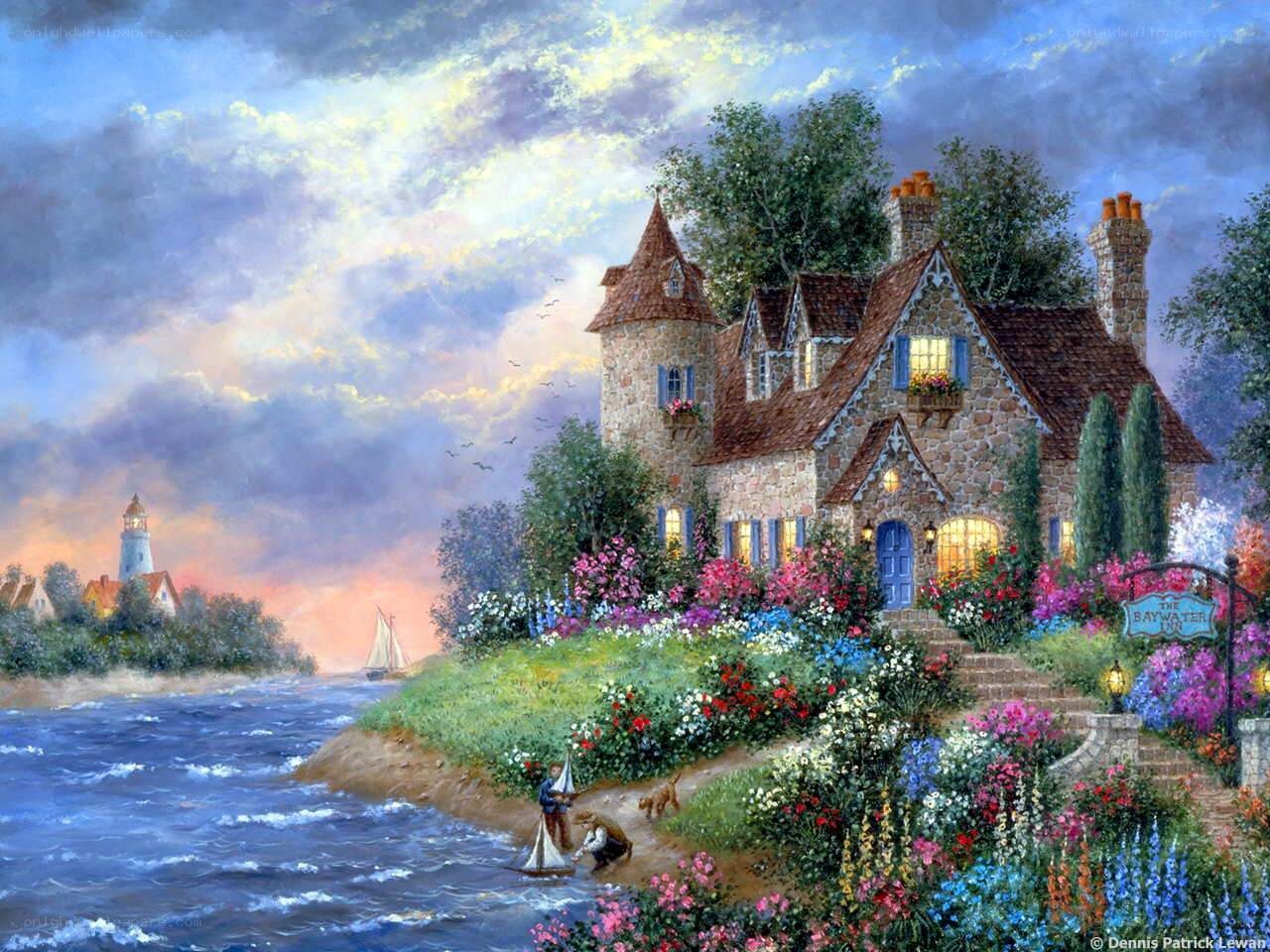 Coastal Cottage at Dusk