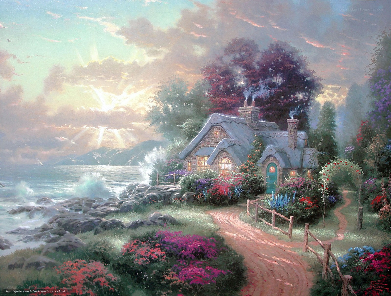 Coastal Cottage at Sunset