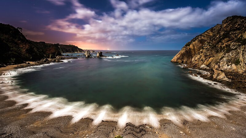 Coastal Cove at Night