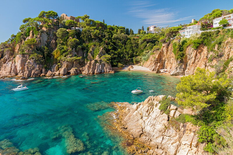 Coastal Cove with Boats