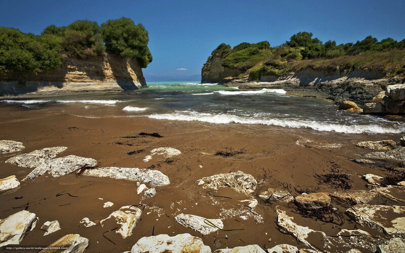 coastal cove with rocky beach