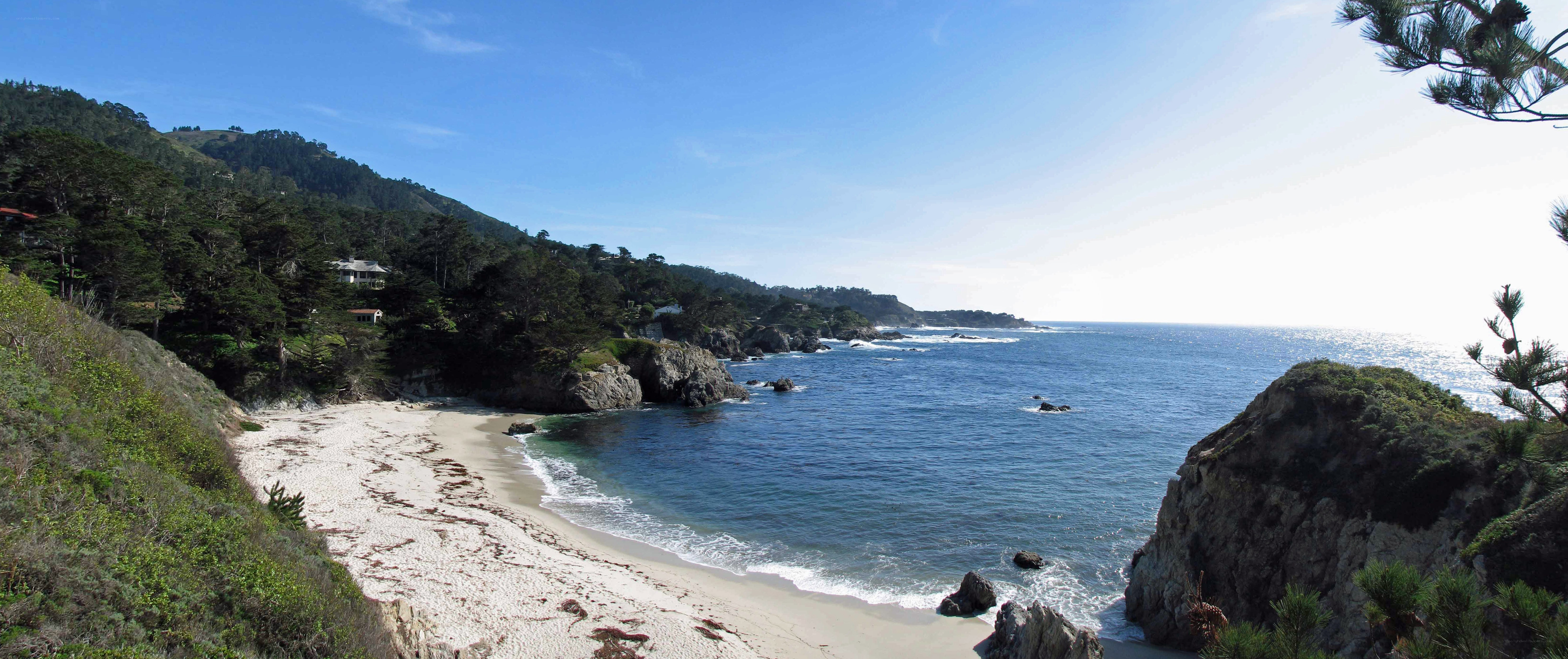 coastal cove with sandy beach