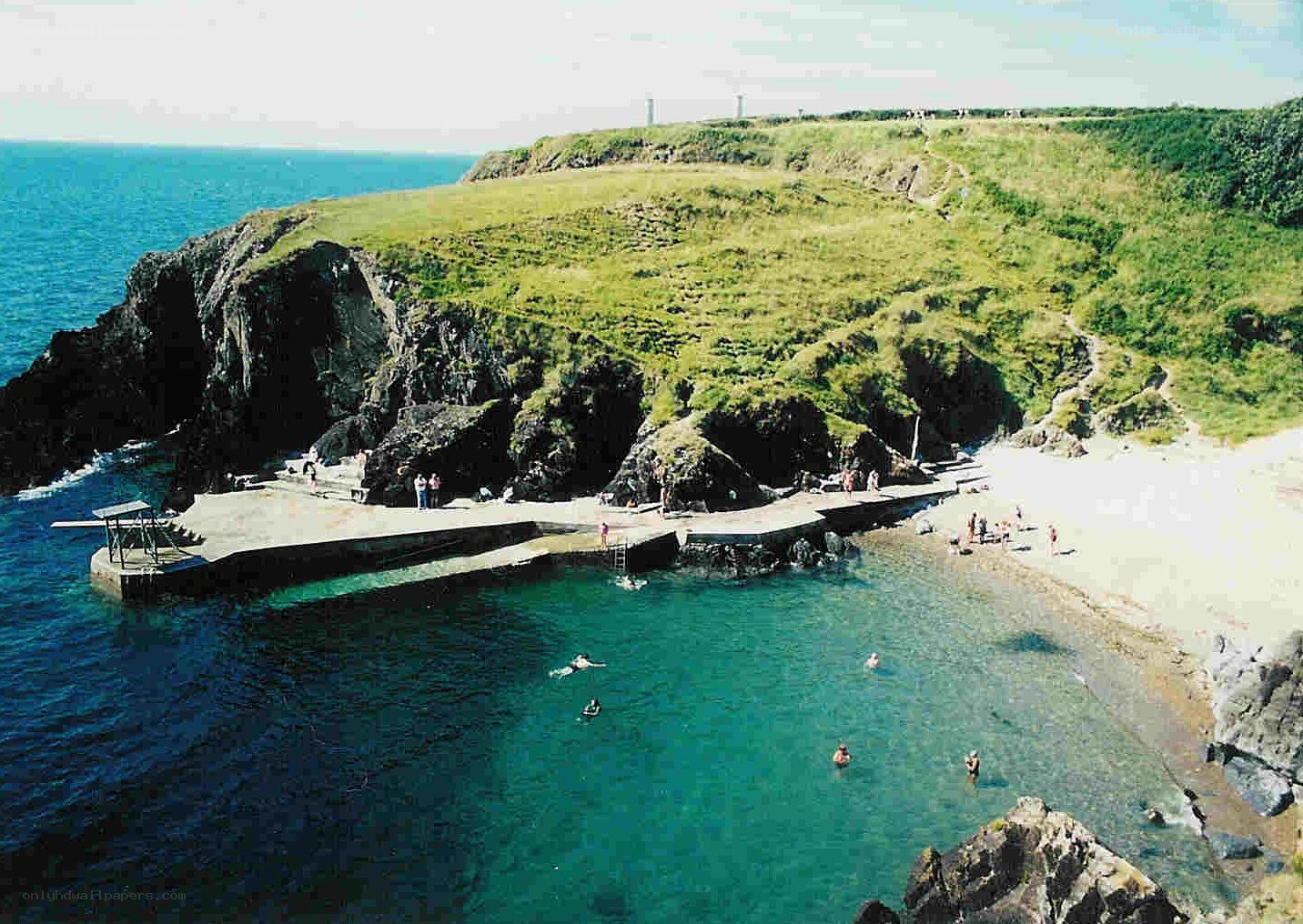 coastal cove with swimming area