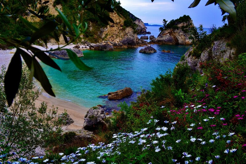 coastal cove with turquoise water