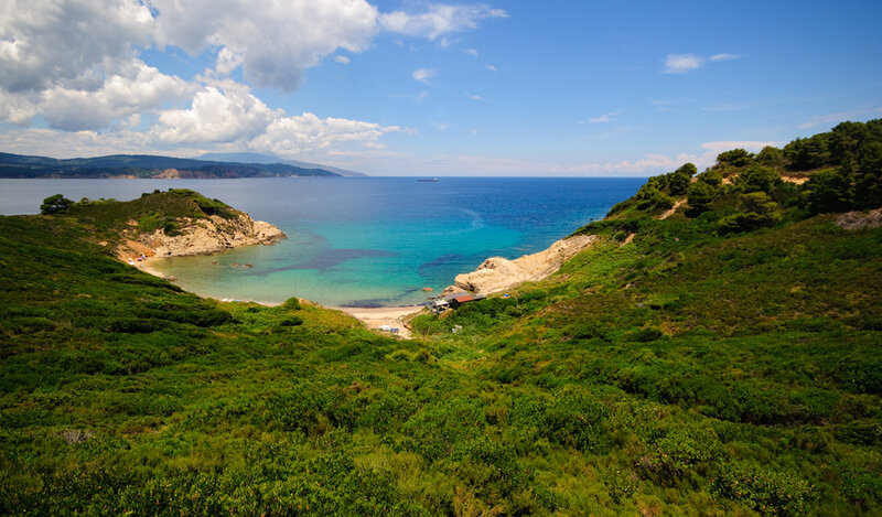 Coastal cove with turquoise water