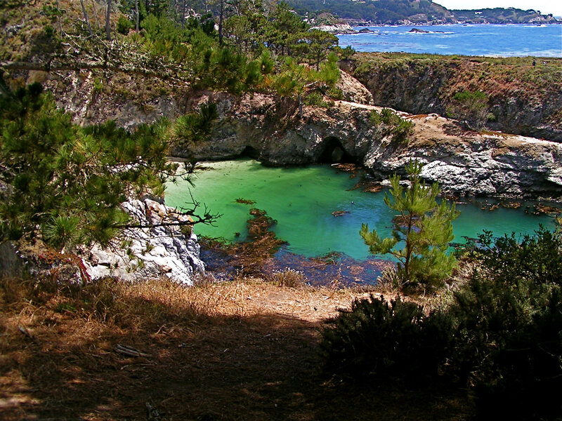 coastal cove with turquoise water