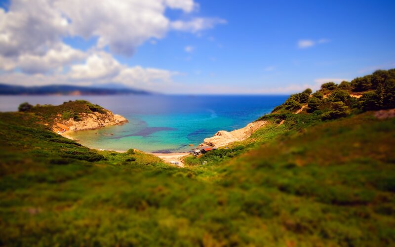 Coastal cove with turquoise water