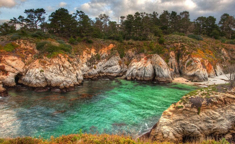 Coastal Cove with Turquoise Water — Green