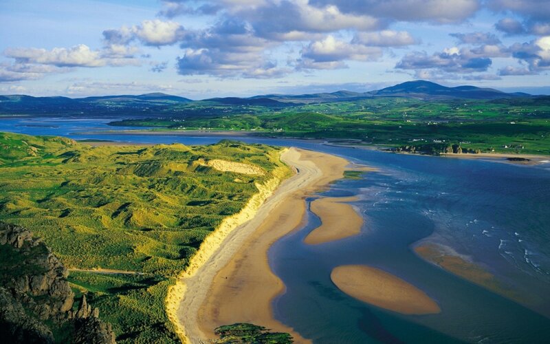 coastal dunes and river estuary