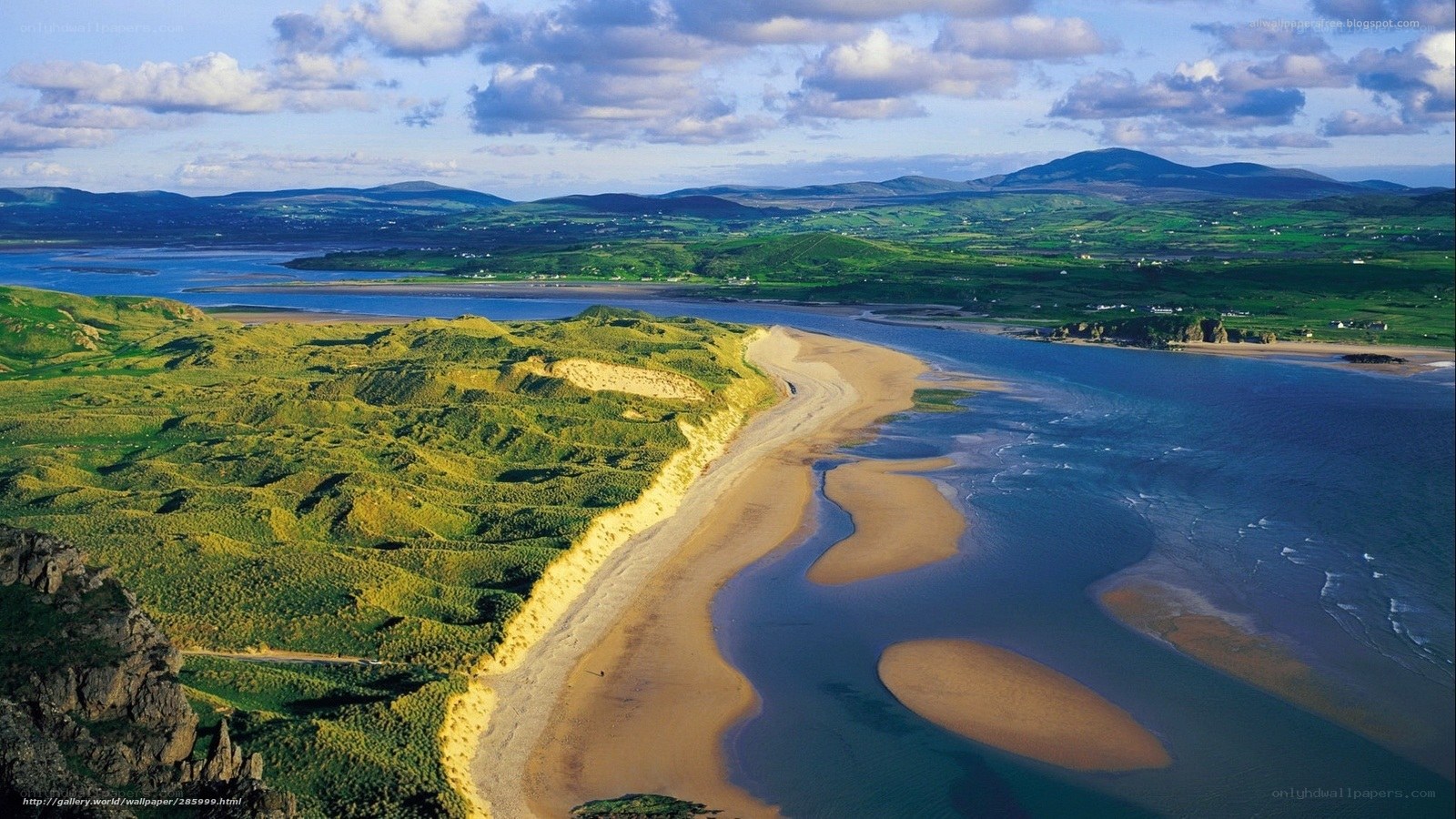 coastal dunes and river estuary