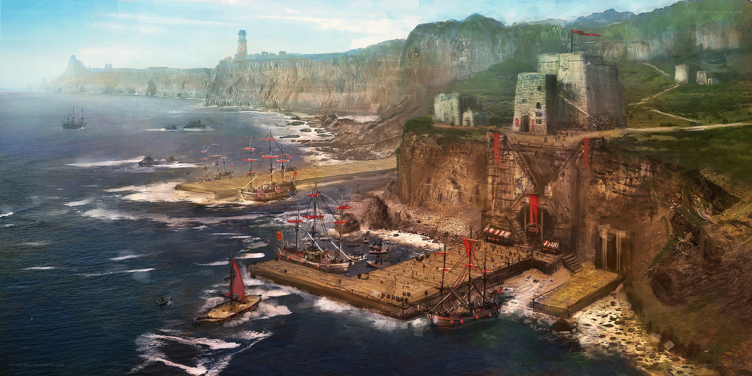coastal fortress harbor