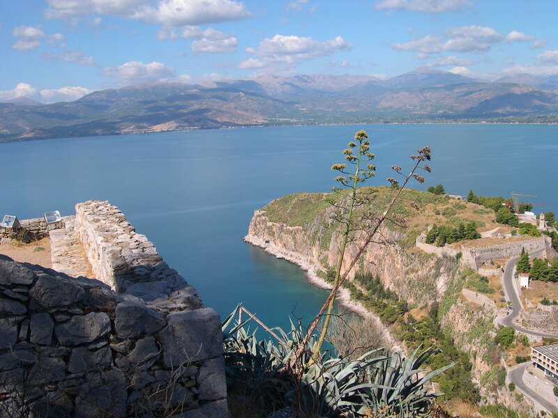 Coastal Fortress View — Blue