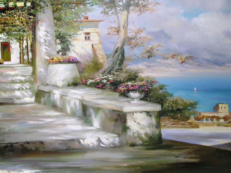 Coastal Garden with Steps