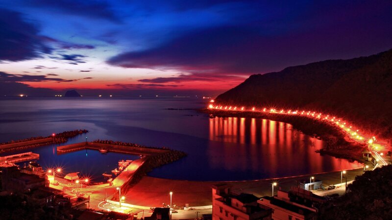 Coastal Harbor at Dusk