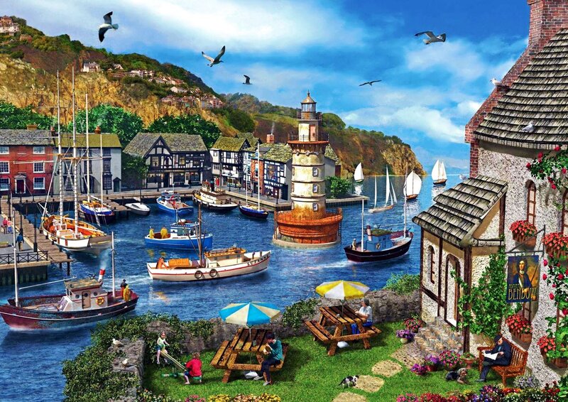 Coastal Harbor Village — Blue, Peaceful