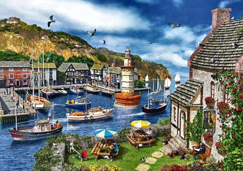 Coastal Harbor Village — Blue, Serene